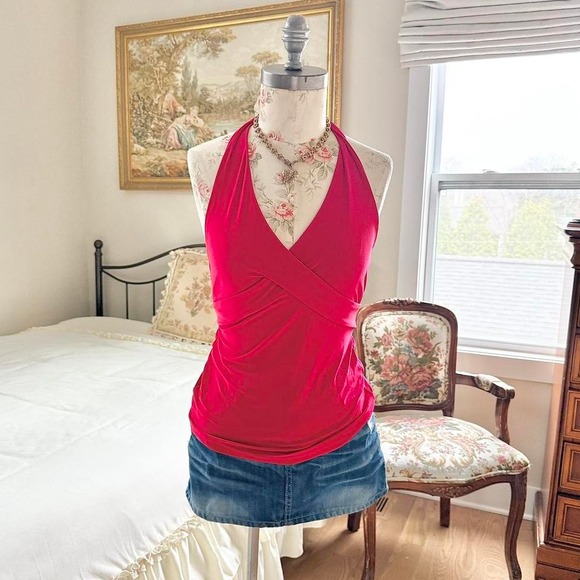 Tops - Y2K red halter going out top Volume 1 fits like a small